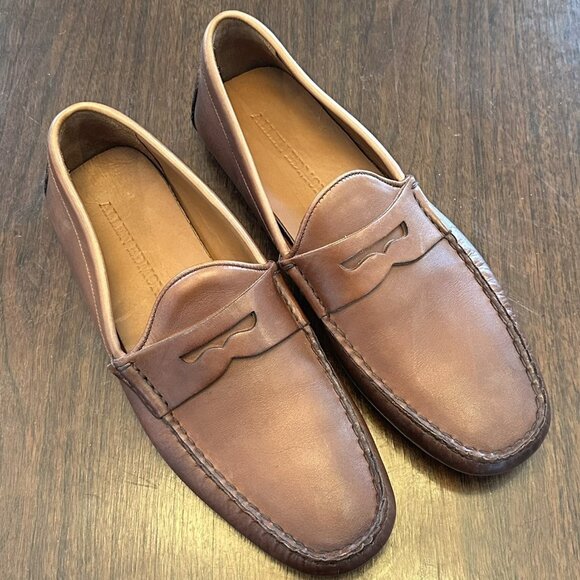 Allen Edmonds Super Sport Brown Leather Penny Loafers Men's 10.5 D